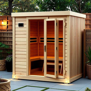 Sauna de <span class=keywords><strong>Infrarrojos</strong></span> Lejanos para 4 Personas, Madera de Hemlock Sólida, Terapia de Ondas de Luz, Superventas en Europa y América - Product Image 4