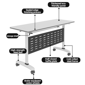 <span class=keywords><strong>Table</strong></span> et chaises modulaires <span class=keywords><strong>de</strong></span> formation en MDF pour bureau, à assembler et à emboîter, pour quatre personnes, <span class=keywords><strong>par</strong></span> Designer Furniture - Product Image 6