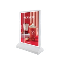 Support d'affichage de table en acrylique double face A4 A5 sans fil avec cadre LED pour publicité et boîtes lumineuses