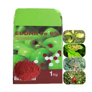Fertilizer Import High Quality Fe Eddha Iron Chelate Fertilizer EDDHA Fe 6% Ortho-ortho 4.8 Eddha-fe6 Granules Powder