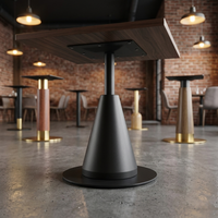 Base de table en métal Wekis, fer, acier inoxydable, finition par transfert thermique, pour restaurant, café, mobilier de salle à manger
