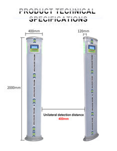 Sistema de Triagem Rápida de Segurança de Alta Sensibilidade com Portão Metálico para Aeroportos, Locais Públicos e Eventos - Product Image 3