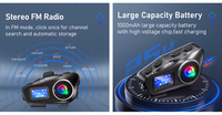 Casque Intercom Moto Q58 Max Sans Fil Bluetooth Oreillette Ouverte Anti-Bruit avec Radio FM