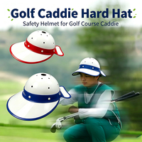 Casque de sécurité pour caddie de golf Efunist en plastique technique, grand bord, anti-collision, protection UV, léger et réglable