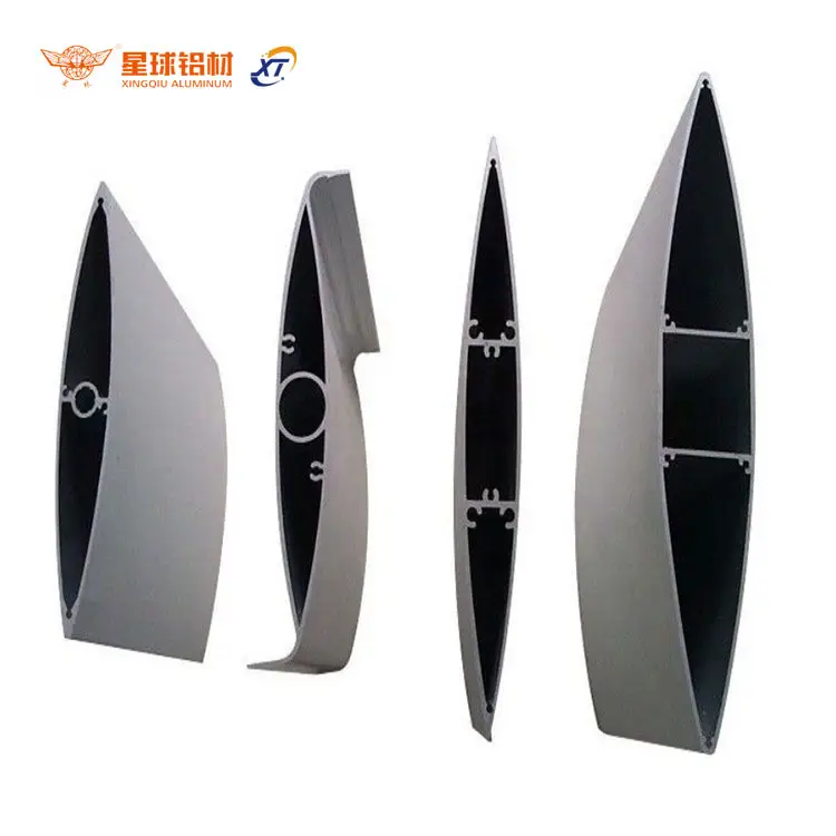 Guangdong 6063 T5 Aluminium Zonnescherm Aerofoil Lamellen Blade Profiel Voor Gevel Vliesgevel