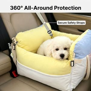 Asiento Elevador Profesional <span class=keywords><strong>para</strong></span> <span class=keywords><strong>Perros</strong></span> con <span class=keywords><strong>Anclaje</strong></span> de 3 Puntos, Desmontable, Lavable, de Espuma Viscoelástica, Bolsa de Transporte <span class=keywords><strong>para</strong></span> Viajes <span class=keywords><strong>para</strong></span> <span class=keywords><strong>Perros</strong></span> Pequeños - Product Image 6