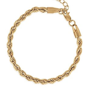 Stylish Male Female Hip Hop Stainless Steel <b>Chain</b> Necklace 5mm Twist <b>Titanium</b> Steel Gold Necklace - Product Image 2