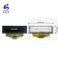 شاشة OLED أصلية مقاس 2.8 بوصة مع شريحة تحكم SSD1322، دقة 256×64، واجهة SPI متوازية، أحادية اللون