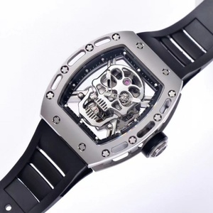 Classic Barrel-shaped Skull Hollow Tourbillon <b>Watch</b> Luxurious <b>Mechanical</b> Design Unique Style Highlighting Personality - Product Image 2
