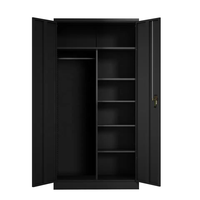 Armoire de rangement en acier avec serrure à clé, armoire autoportante pour bureau, maison, école, salle de sport, service incendie