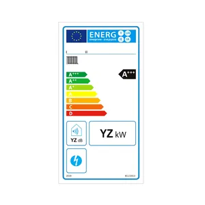 Etiqueta adhesiva de eficiencia energética para refrigerador, producto personalizado impreso