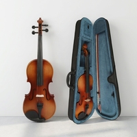 Wholesale Professional Musical Instruments High Quality Glossy Basswood Violin Set With Case and Bow