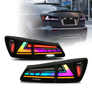 HCMOTIONZ Feux Arrière LED RGB Lexus IS250 IS350 ISF <span class=keywords><strong>2IS</strong></span> 2006-2013 Télécommande Animation Séquentiel Fumé - Product Image 1