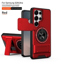 Étui de protection antichoc avec support magnétique pour voiture et anneau de support en PC TPU pour Samsung Galaxy S26 Ultra S25 FE A18
