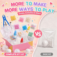 Kit DIY pour la fabrication de balles anti-stress avec garnitures : Créez vos propres balles anti-stress, 15 grandes enveloppes vides pour garnitures, pâte à modeler, pince à ouvrir
