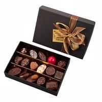 Boîte cadeau personnalisable en chocolat aux fraises, imperméable, avec gaufrage, pelliculage mat et fermeture magnétique pour emballage alimentaire professionnel