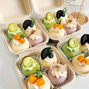 Usine en gros 6 pouces <span class=keywords><strong>Hambourg</strong></span> boîte de Box-450ml papier à emporter conteneur alimentaire - Product Image 2