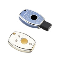 Porte-clés de voiture en TPU pour Mercedes, 100 pièces, étui en forme de clé pour Benz W203, W204, W211, CLK, C180, E200, AMG, classe C, E, S