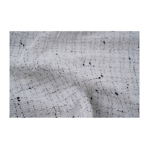 Tissu en tweed fantaisie de qualité supérieure fabriqué en Corée, ruban blanc et texture nouée, tissage fantaisie, tissu textile tissé sur mesure OEM & ODM - Product Image 4