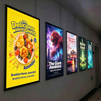 Grande boîte à lumière rétroéclairée mince 27x40, cadre à clip éclairé, cadre d'affichage LED, boîte à lumière pour affiches de cinéma à domicile