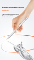 Pensil Tablet magnetik kapasitif iPad, pena Stylus dua Port pengisian daya murah grosir dengan bahan plastik