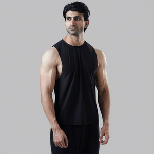 Unisex Sleeveless 100% Polyester Sporty Breathable Lightweight Tank <b>Top</b> Soft Casual Summer Shirt OEM ODM Private Label Wholesale - Product Image 2