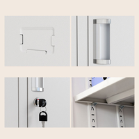 Casier métallique de haute qualité pour employés, armoire de vestiaire de gym avec compartiments, miroir et design moderne pour usage extérieur et scolaire