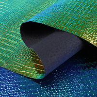 Étui de téléphone en cuir synthétique PU à motif crocodile tortue laser irisé de 0,6 mm résistant à l'abrasion Accessoires d'emballage
