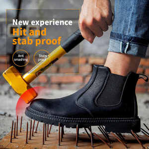 OEM Waterproof Wear-Resistant Anti-Smash Protective <b>Work</b> Short <b>Boots</b> Men's Large Size Puncture-Proof Safety Shoes - Product Image 1