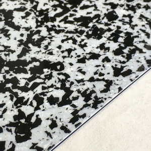 Lámina de Ágata Negra y Blanca de 4 Capas, 290*435mm, para Fabricación de Pickguards de Guitarra y Bajo, en Venta - Product Image 1