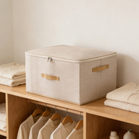 Boîte de rangement pour vêtements, grande capacité, durable, avec poignée à fermeture éclair, sac de rangement multifonction, organisateur de vêtements pour la maison et le bureau