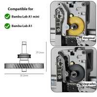 Kit d'engrenages d'extrudeur en acier trempé de haute qualité pour Bambu Lab A1/A1 Mini – Pièces détachées pour extrudeur Bambu Lab A1/A1 Mini