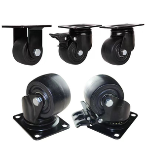 Große Tragfähigkeit 3 Zoll <span class=keywords><strong>Heavy</strong></span> <span class=keywords><strong>Duty</strong></span> <span class=keywords><strong>Low</strong></span> Center of Gravity <span class=keywords><strong>Low</strong></span> <span class=keywords><strong>Profile</strong></span> Schwarzes PP-Lenkrad - Product Image 5