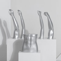 Mannequin en fibre de verre blanc pour genoux, mains, bras, pieds, taille et torse, idéal pour la présentation de genouillères, protège-mains, supports lombaires et protège-pieds