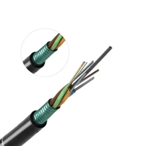PSP Flexibility GYTS 6 8 24 Core Armored Single Mode SM Steel Armored Duct And Aerial Fiber Optic Cable