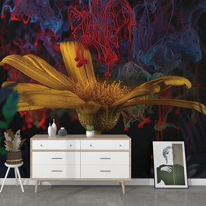 Fleur Film Et Télévision Papier Peint Grande Fleur Papier Peint Creative Fleur Salon Tv Fond Chambre Décoratif Mural - Product Image 1