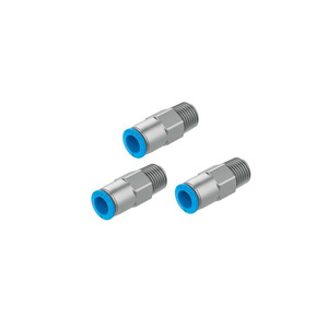 Conector Roscado Autosellante Festo QSK 1/4 1/8 3/8 1/2 4 6 8 10 12, Accesorios Neumáticos de Latón Niquelado - Product Image 1
