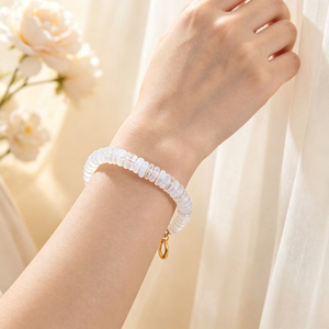 สร้อยข้อมือโอปอล TeoWaki พร้อมตัวล็อคแบบ <span class=keywords><strong>OT</strong></span>, ลูกปัดโอปอลทรงกลมแบน, ความยาว, สร้อยข้อมือแฟชั่นประดับลูกปัดสำหรับผู้หญิง - Product Image 3