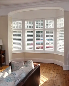 Promotion : Volets modernes en PVC et bois naturel pour baies vitrées, étanches, résistants aux UV, faciles à nettoyer, pour la <span class=keywords><strong>d</strong></span>écoration intérieure - Product Image 4