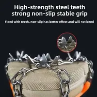 Extérieur Hiver Randonnée Escalade Neige Pointes Crampons Crampons Chaîne Griffes Poignées Bottes Couverture Glace Gripper Spike pour Chaussures Antidérapant