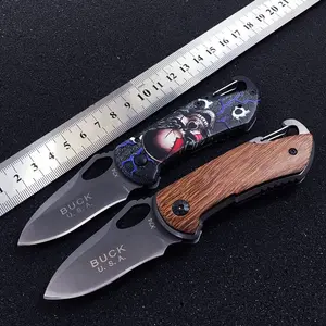 Vendita all'ingrosso migliore di campeggio utility coltello-Migliore vendita coltelli da caccia all'aperto campeggio edc utilità coltello a lama pieghevole in legno con stampa 3D