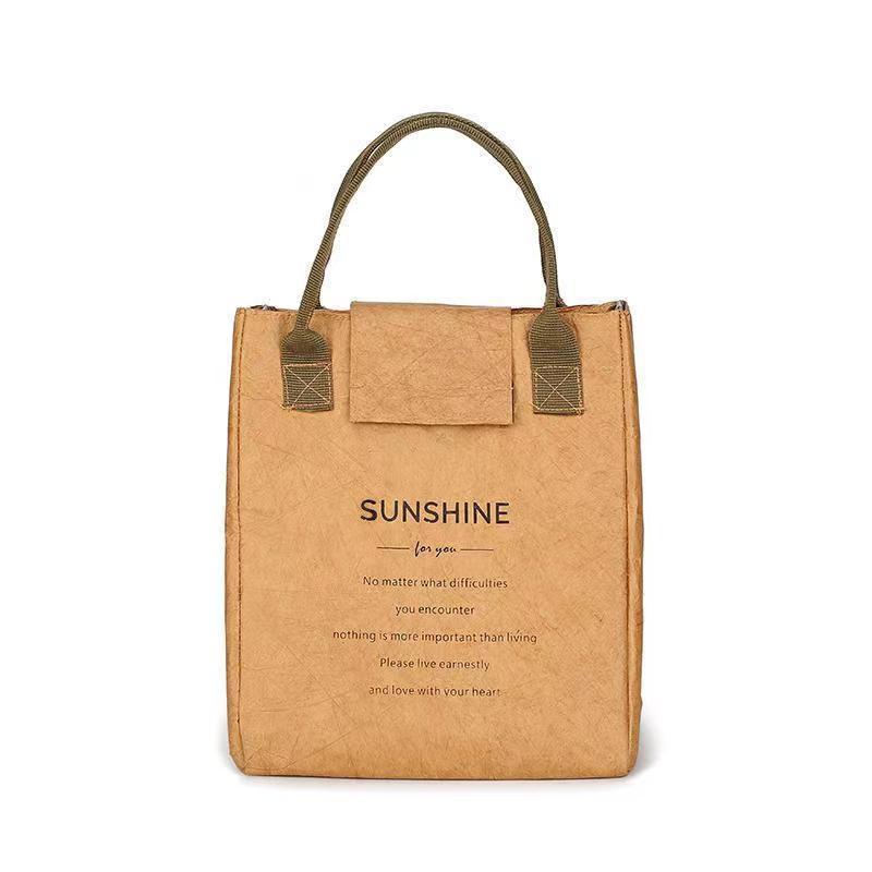 Custom Logo Dupont Paper Washable Pouch Cooler Lunch Tote Tyvek Bags