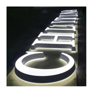 Impressive Custom Office Indoor 3d Frontlit Led Business Sign Backlit Led Letter Acrylic Sign Board