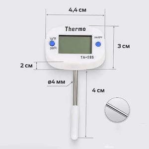 4cmプローブ調理温度計<span class=keywords><strong>TA</strong></span>-288自動シャットダウン付き短い温度計デジタル温度計 - Product Image 4