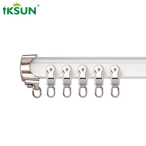 Iksun Ultra-mince 0.7mm Alliage d'aluminium 6063 Pliable Flexible Hôtel Projet Mur Plafond Montage Vague Courbe Rideau Rail - Product Image 1