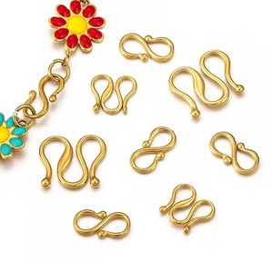 Conector de Espiral para Pulsera y Collar de Acero Inoxidable con Baño de Oro 18K para Preservación del Color, <span class=keywords><strong>Material</strong></span> DIY para <span class=keywords><strong>Joyería</strong></span> - Product Image 2