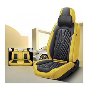 איכות גבוהה מלא pu pvc עסקים porsche צהוב מכסה מושב מכסה עם משענת ראש עבור ecosport santana ranger lulu an09 - Product Image 1