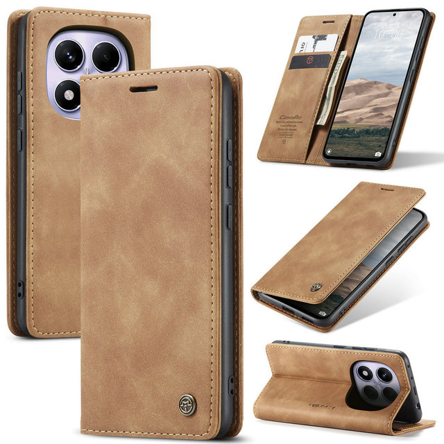 CaseMe Mobile Phone Cases for Redmi Note 14 5G Leather Kickstand Card Holder Flip Phone Cover for Redmi Note 14 13 12 11 Wallet