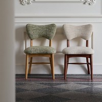 Chaise de salle à manger en bois massif empilable MULIGNA – Mobilier moderne pour la maison, le bureau et l'hôtel – Chaise de salle à manger en tissu – Prix de gros – Vente chaude