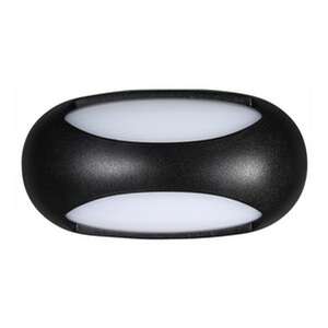 Lámpara de pared LED ovalada tipo C, CCT ajustable, color negro, ideal para iluminar espacios y decoración moderna. - Product Image 1